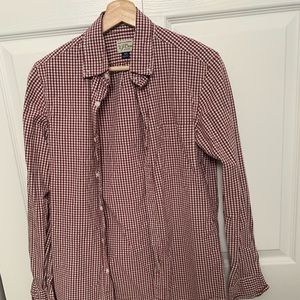 Stretch Secret Wash cotton poplin shirt in gingham